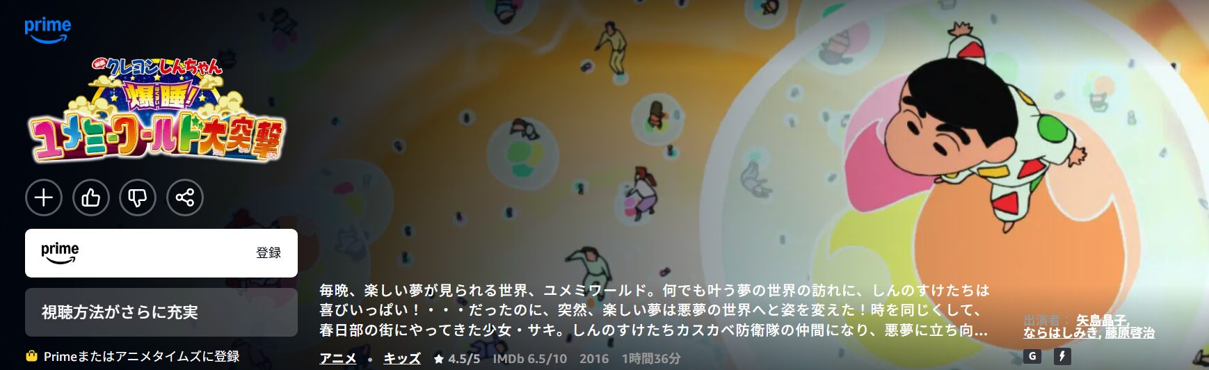 クレヨンしんちゃん 爆睡!ユメミーワールド大突撃 Amazon