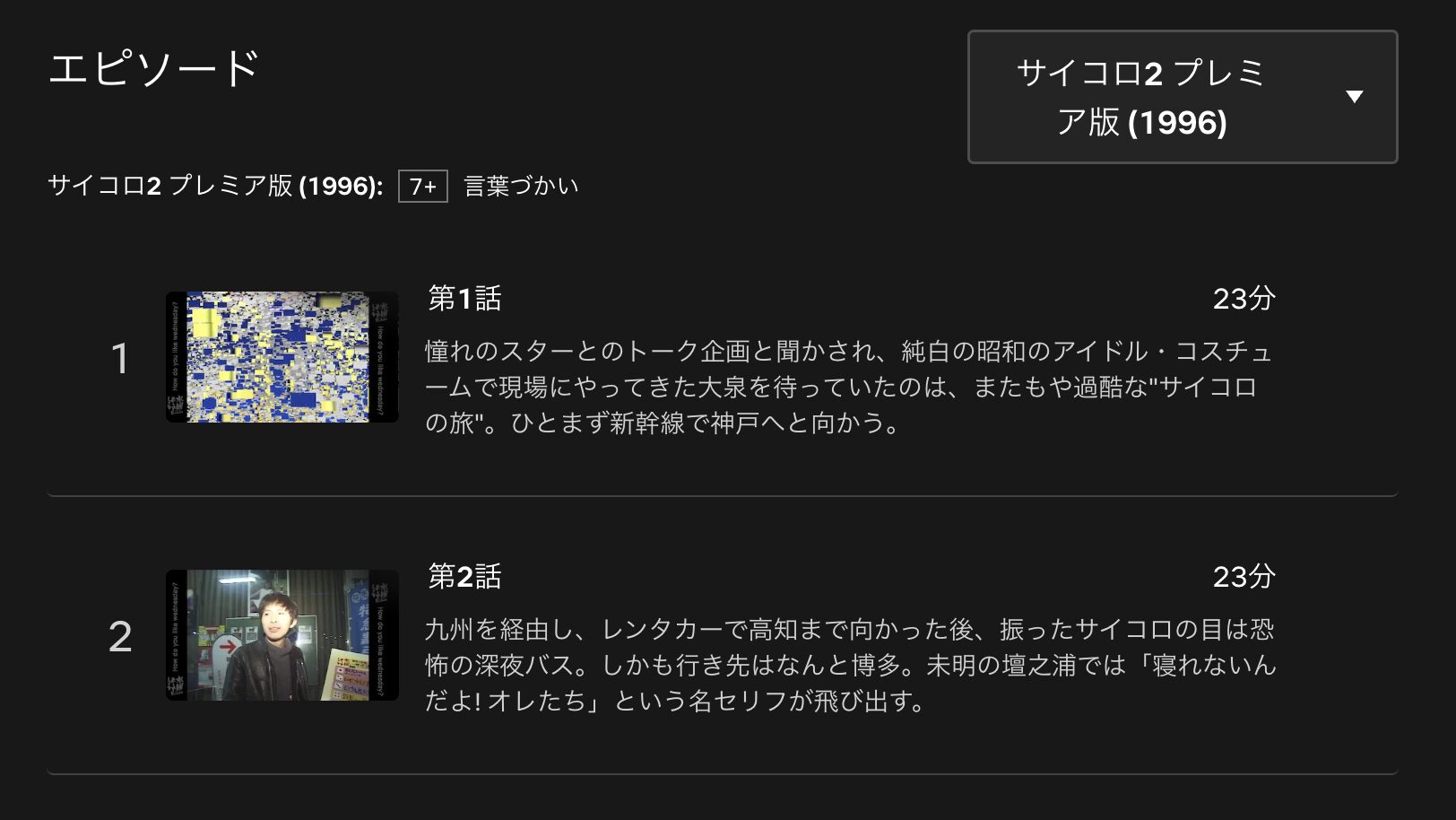 水曜どうでしょうプレミア　サイコロ２　配信