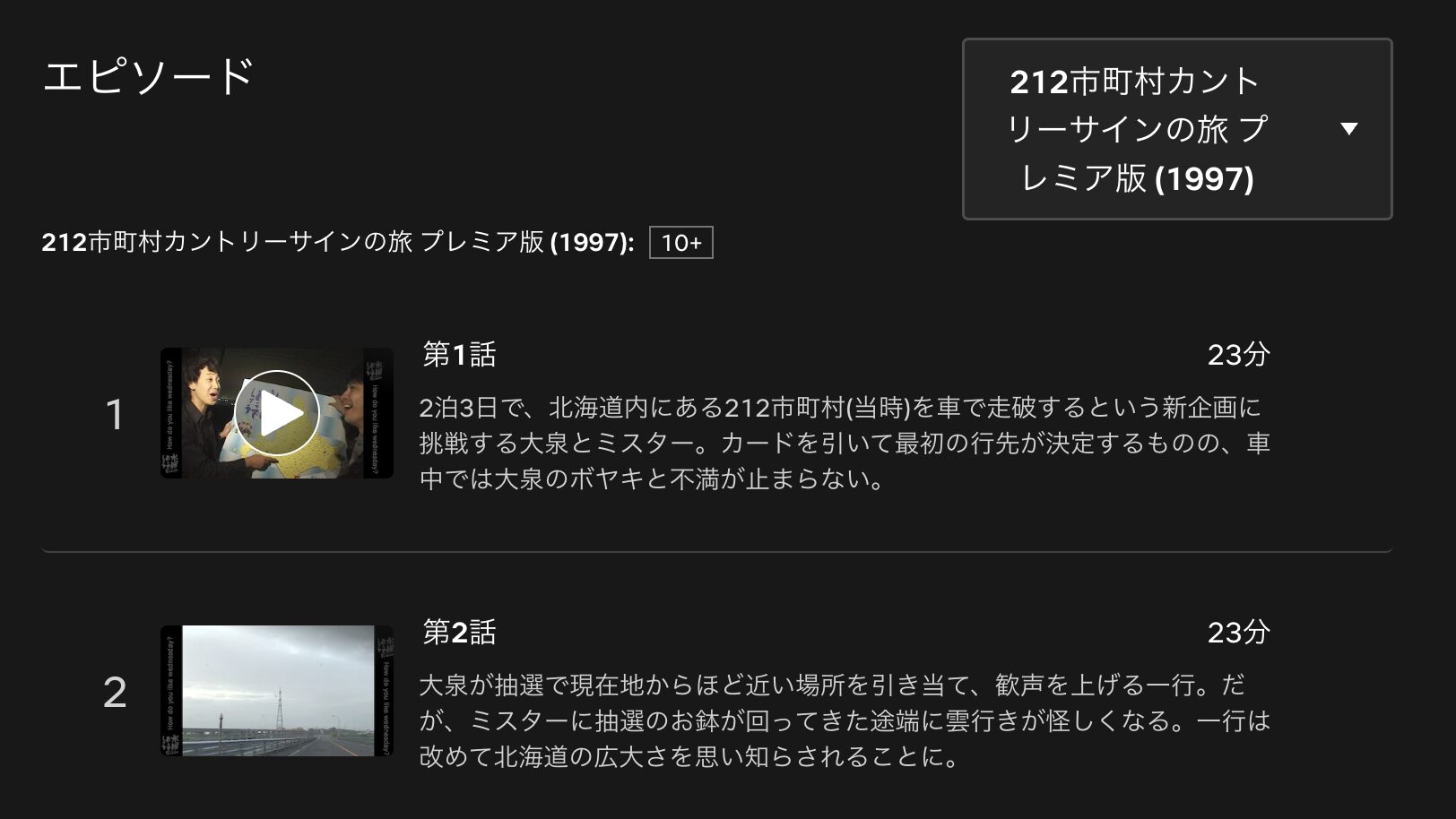 水曜どうでしょうプレミア　212市町村カントリーサインの旅　配信