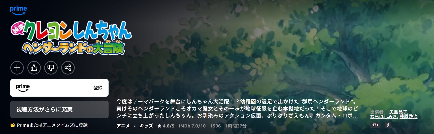 クレヨンしんちゃん ヘンダーランドの大冒険 Amazon