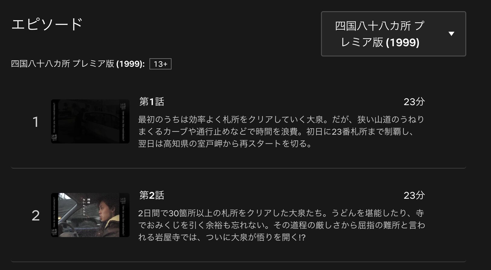 水曜どうでしょうプレミア　四国八十八カ所　配信