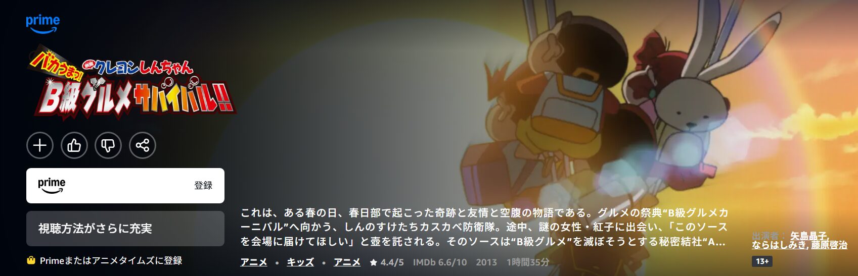 クレヨンしんちゃん バカうまっ!B級グルメサバイバル!! Amazon