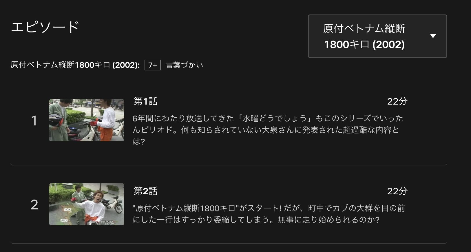 水曜どうでしょうプレミア　原付ベトナム縦断1800キロ　配信