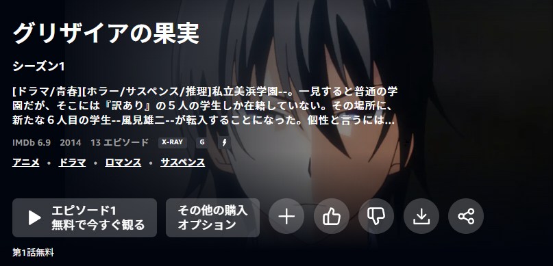 グリザイアの果実　Amazonプライム