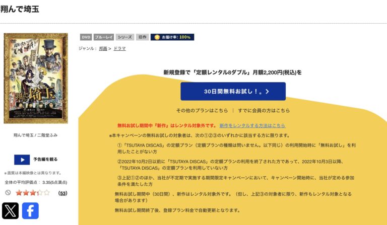 翔んで埼玉 TSUTAYA DISCAS