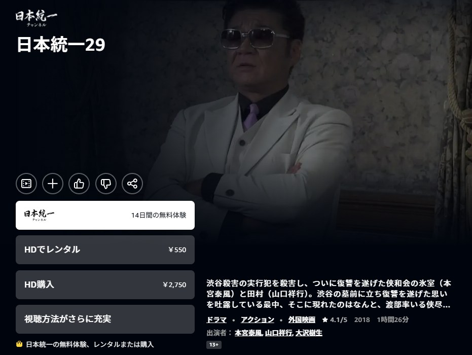 日本統一29 Amazonプライム