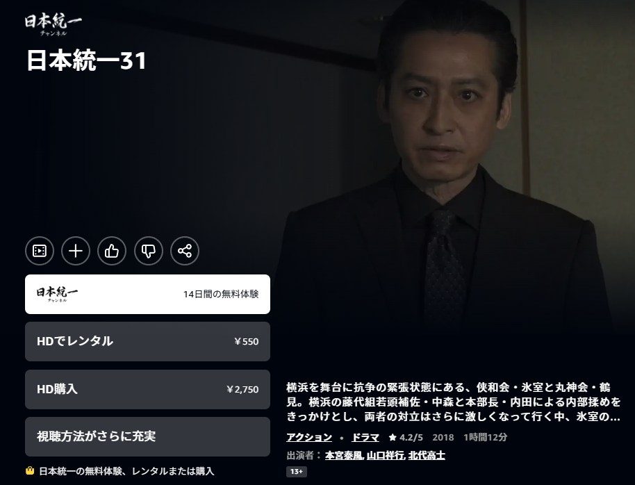 日本統一31 Amazonプライム