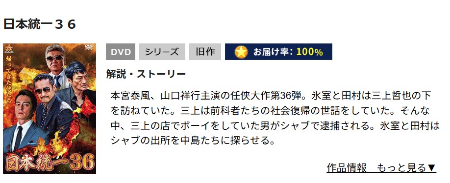 日本統一36 TSUTAYA DISCAS
