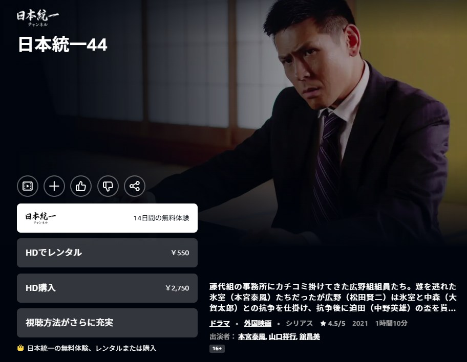 日本統一44 Amazonプライム