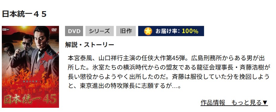 日本統一45 TSUTAYA DISCAS