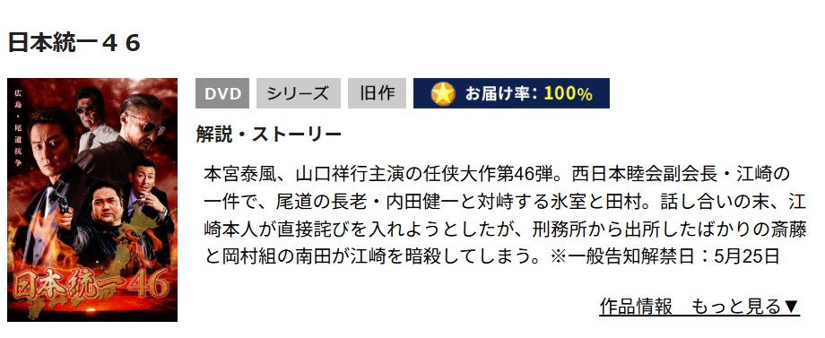 日本統一46 TSUTAYA DISCAS