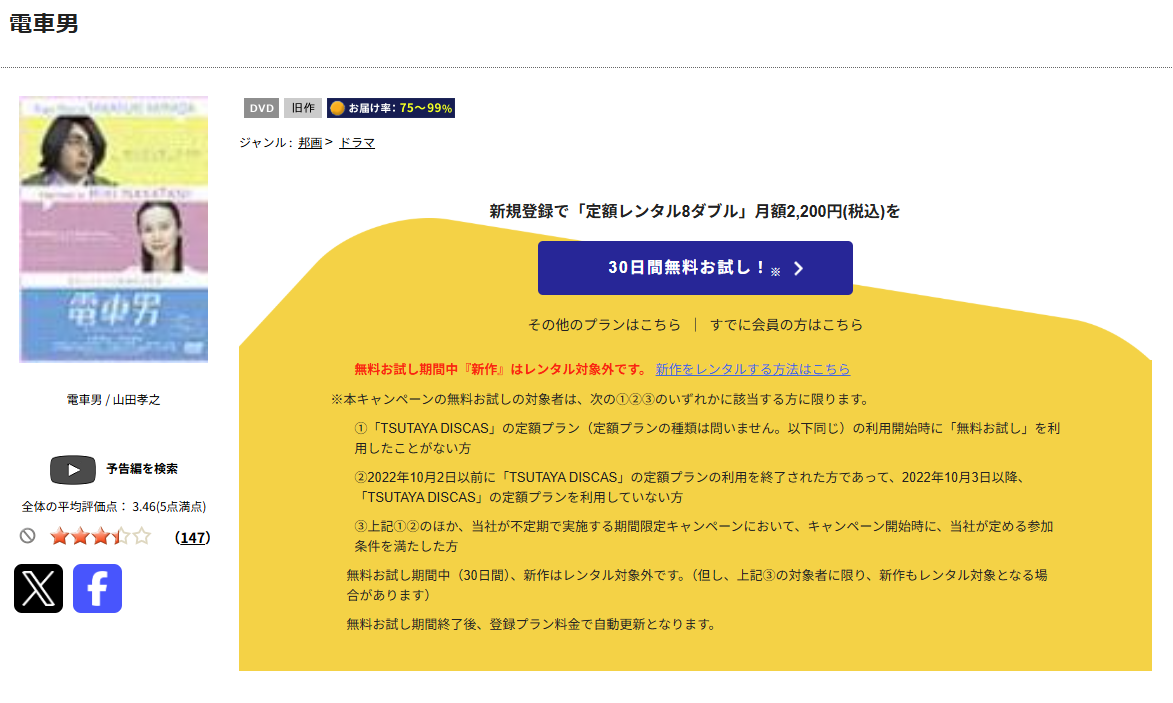 TSUTAYA DISCAS 電車男