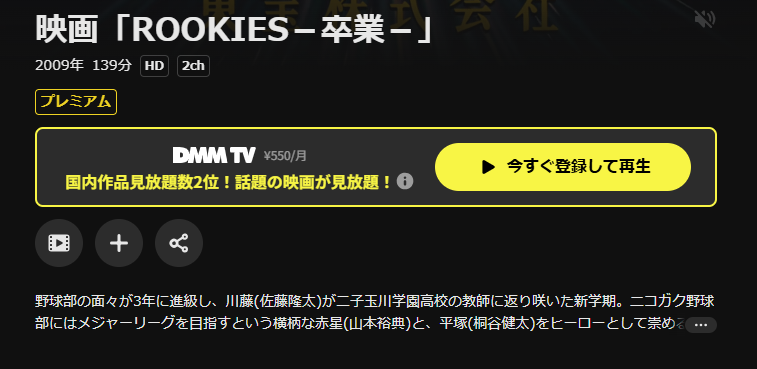 DMM TV ROOKIES‐卒業‐