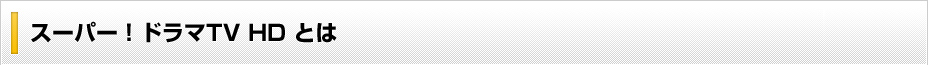 スーパー！ドラマTV HD とは