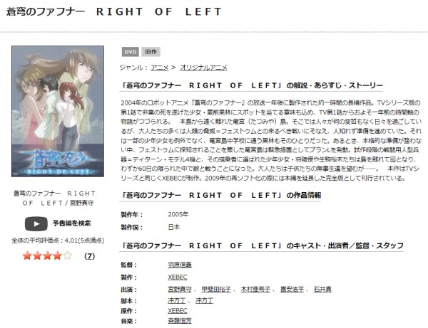 蒼穹のファフナー RIGHT OF LEFT tsutaya