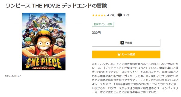 ONE PIECE THE MOVIE デッドエンドの冒険 music.jp