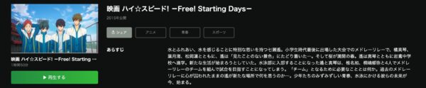 ハイ☆スピード！―Free! Starting Days― hulu