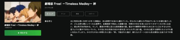 劇場版 Free! -Timeless Medley- 絆 hulu