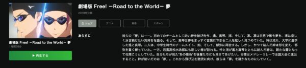 劇場版 Free!－Road to the World－夢 hulu